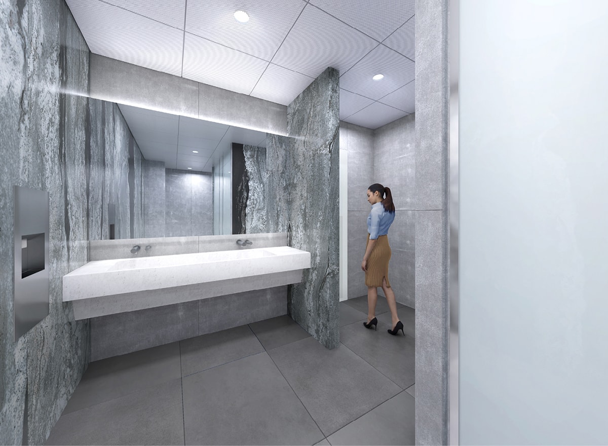 Luxuriously designed washrooms